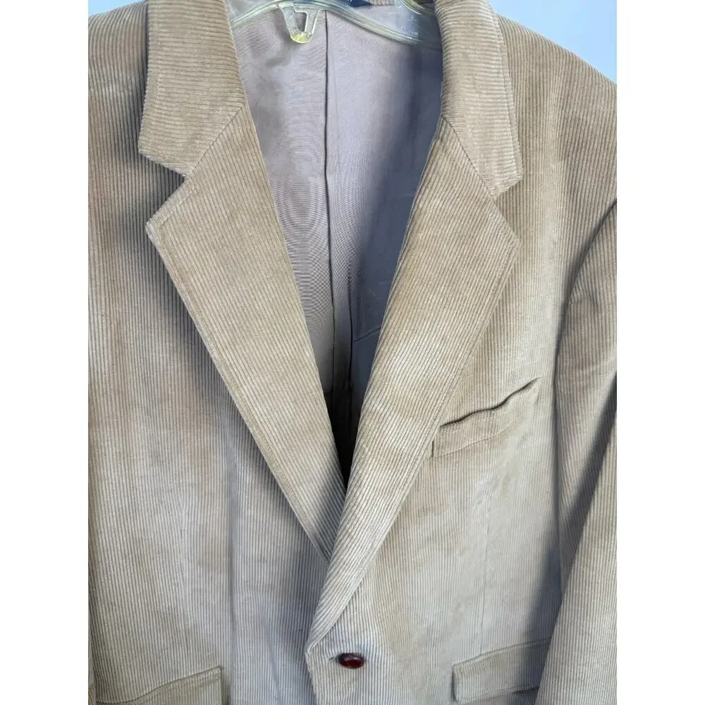 Vintage Corduroy Sport Coat Blazer Cotton Lined Classic Menswear 44L